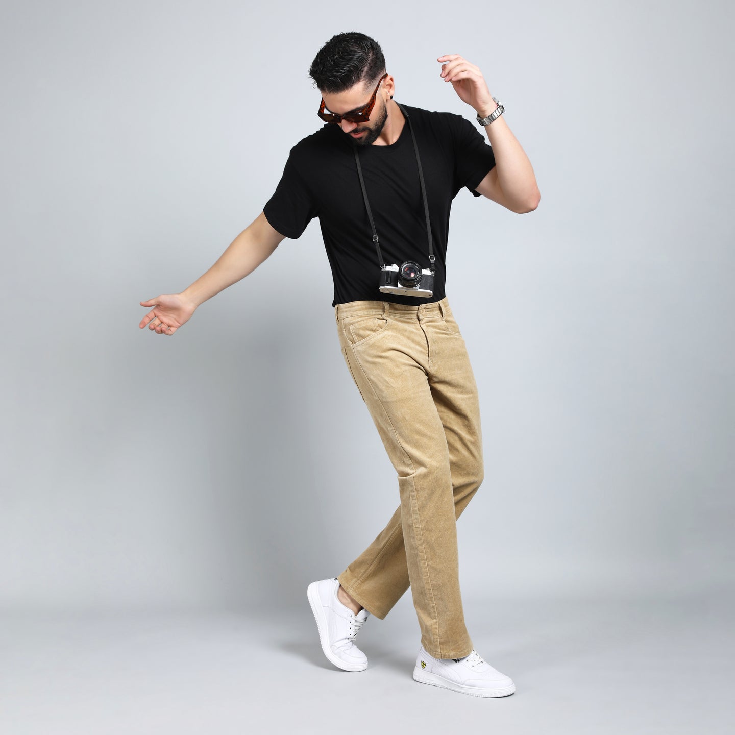 FOXTROT KHAKI CORDUROY PANTS 4770-2
